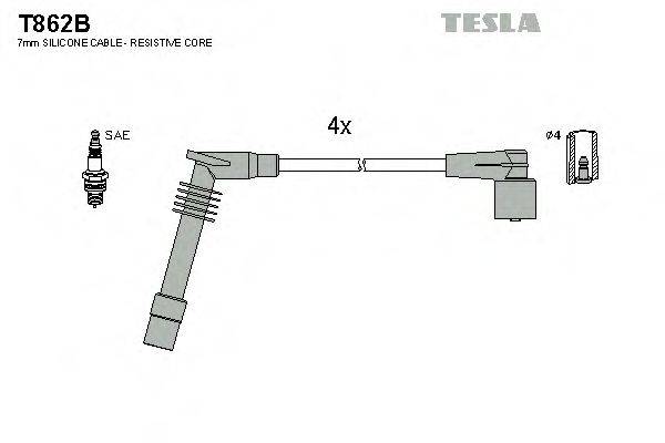 TESLA T862B Комплект дротів запалювання