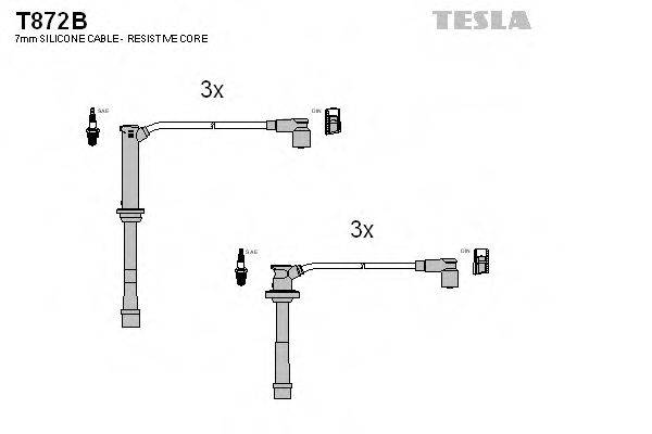 TESLA T872B Комплект дротів запалювання