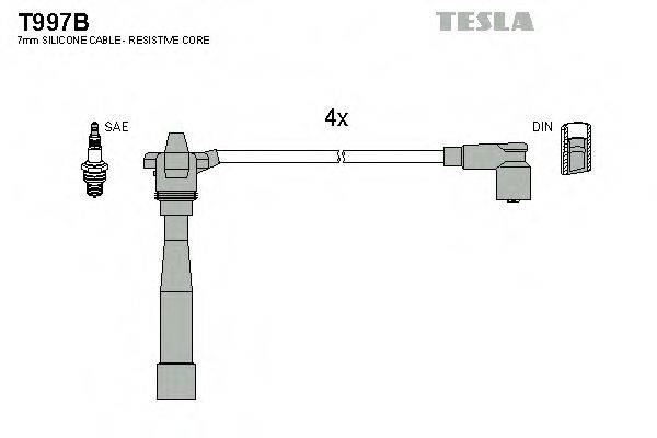 TESLA T997B Комплект дротів запалювання