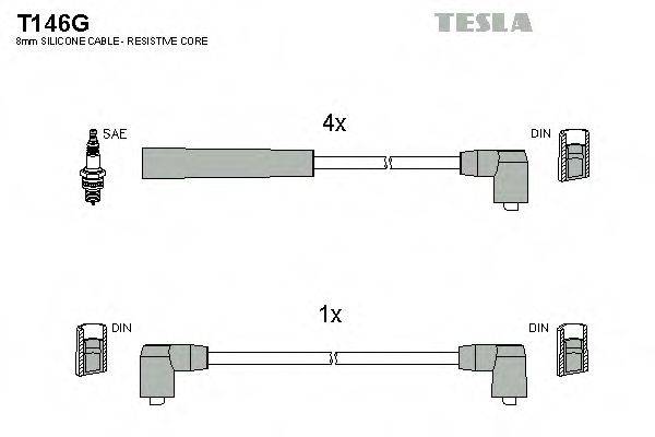 TESLA T146G Комплект дротів запалювання