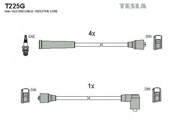 TESLA T225G Комплект дротів запалювання