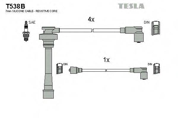 TESLA T538B Комплект дротів запалювання