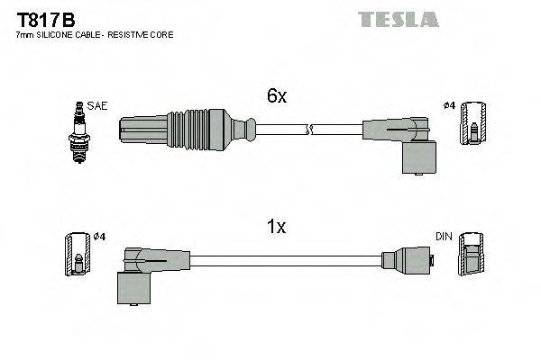 TESLA T817B Комплект дротів запалювання