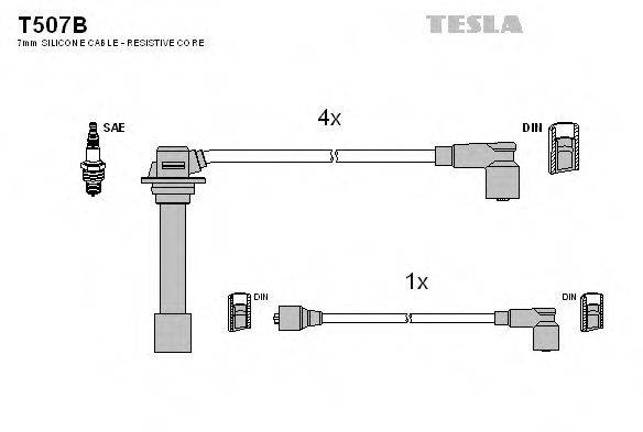 TESLA T507B Комплект дротів запалювання