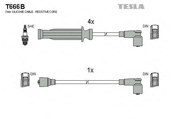 TESLA T666B Комплект дротів запалювання