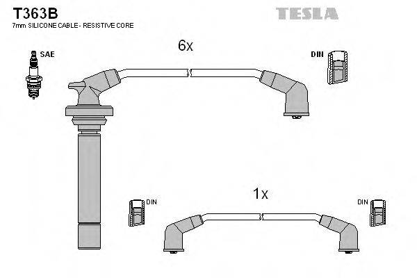 TESLA T363B Комплект дротів запалювання