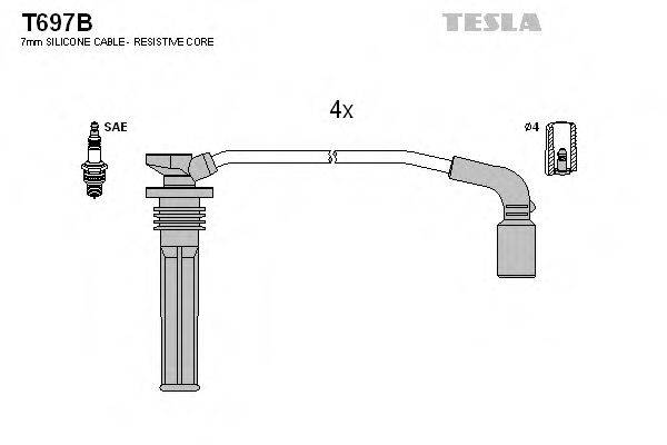 TESLA T697B Комплект дротів запалювання