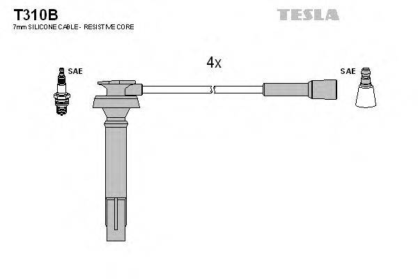 TESLA T310B Комплект дротів запалювання