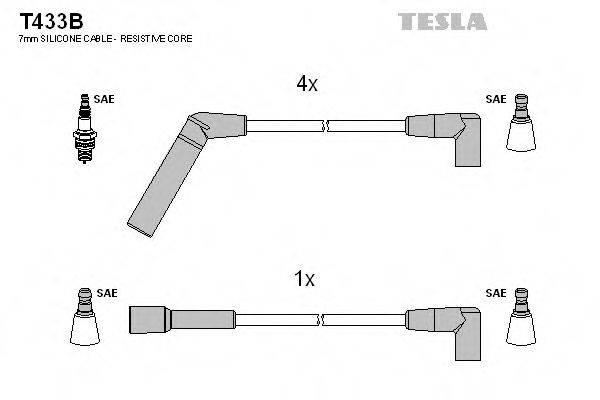 TESLA T433B Комплект дротів запалювання