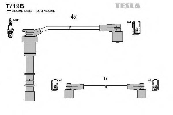 TESLA T719B Комплект дротів запалювання