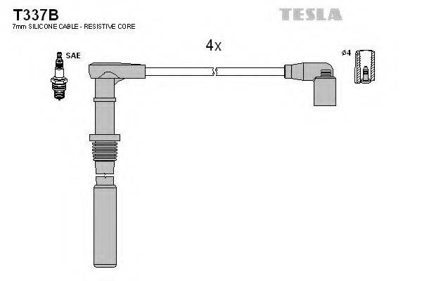 TESLA T337B Комплект дротів запалювання