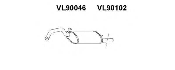 VENEPORTE VL90046 Глушник вихлопних газів кінцевий