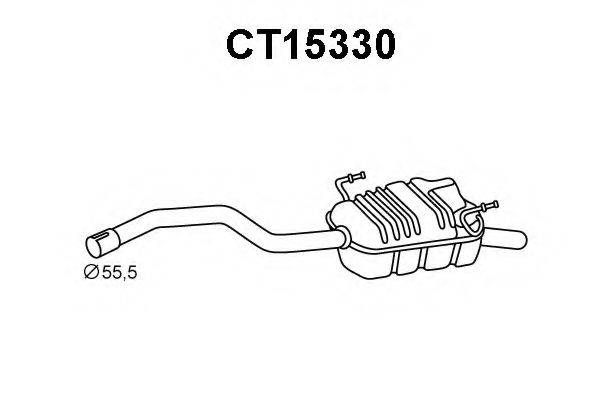 VENEPORTE CT15330 Глушник вихлопних газів кінцевий