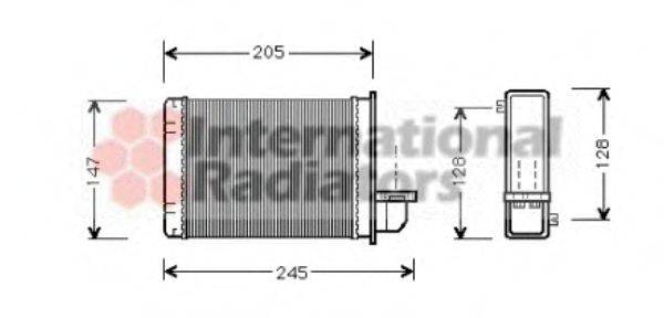 VAN WEZEL 02006093 Теплообмінник, опалення салону