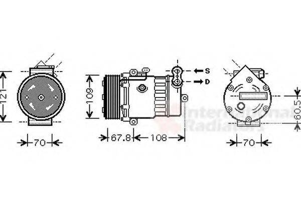 VAN WEZEL 3700K377 Компресор, кондиціонер