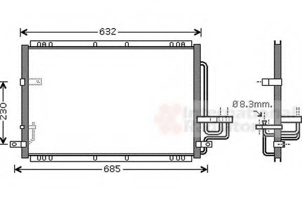 VAN WEZEL 83005092 Конденсатор, кондиціонер