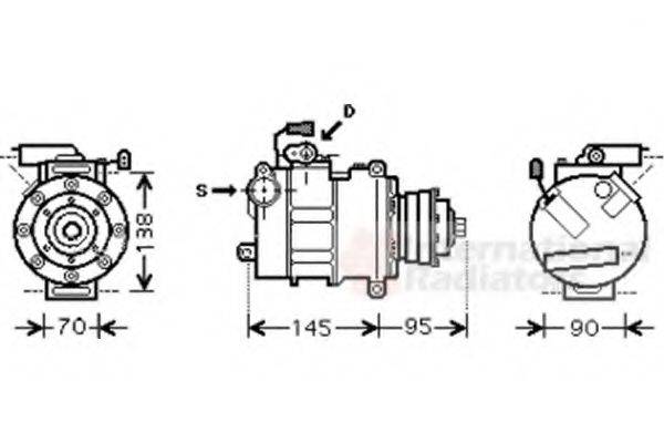 VAN WEZEL 0300K267 Компресор, кондиціонер