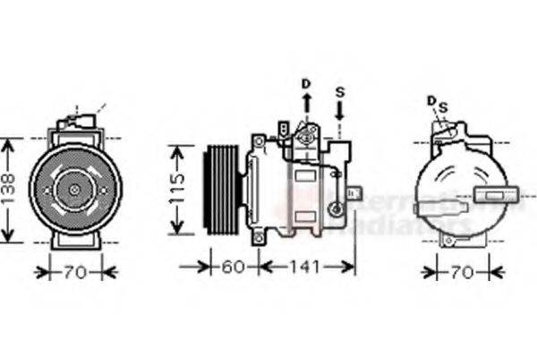 VAN WEZEL 0300K271 Компресор, кондиціонер