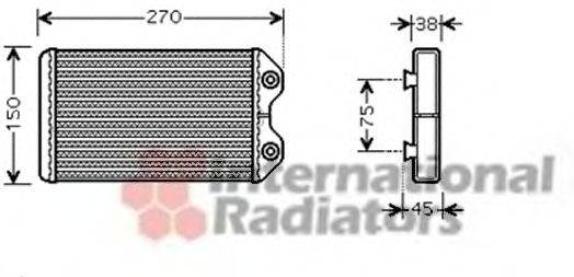 VAN WEZEL 53006369 Теплообмінник, опалення салону