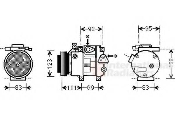 VAN WEZEL 8200K214 Компресор, кондиціонер