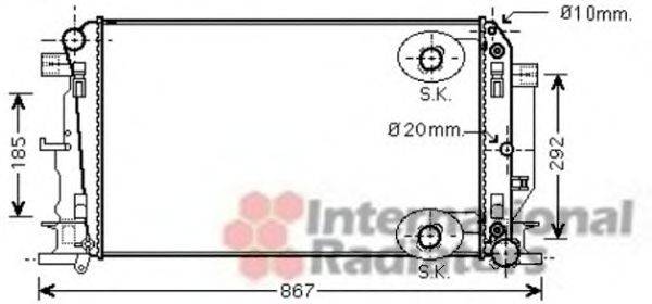 VAN WEZEL 30002403 Радіатор, охолодження двигуна