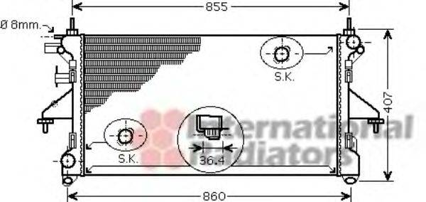 VAN WEZEL 40002304 Радіатор, охолодження двигуна