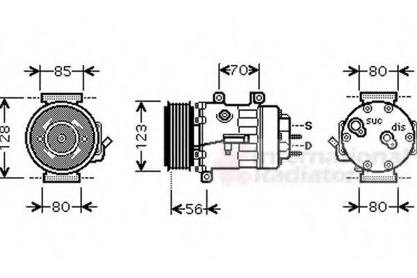 VAN WEZEL 4000K307 Компресор, кондиціонер