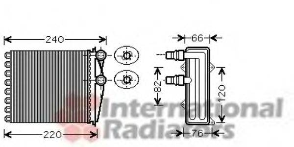 VAN WEZEL 43006380 Теплообмінник, опалення салону