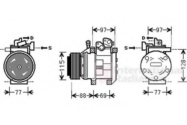 VAN WEZEL 8300K124 Компресор, кондиціонер