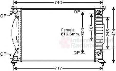 VAN WEZEL 03002241 Радіатор, охолодження двигуна