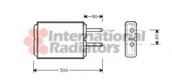 VAN WEZEL 27006124 Теплообмінник, опалення салону