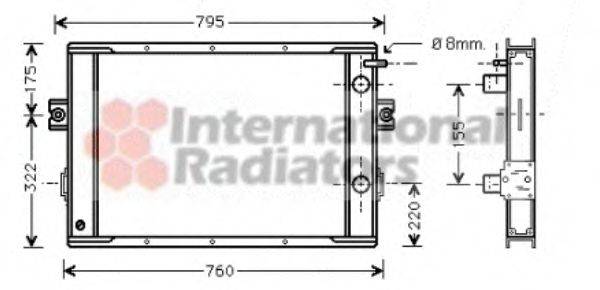 VAN WEZEL 28002020 Радіатор, охолодження двигуна