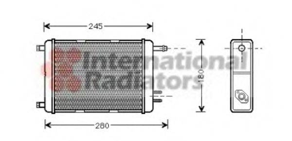 VAN WEZEL 28006031 Теплообмінник, опалення салону