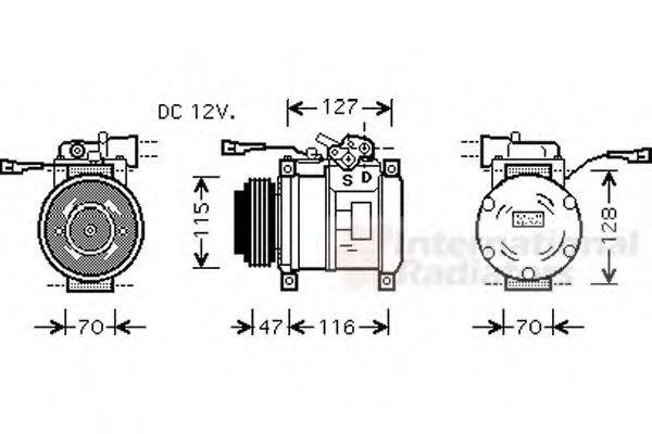 VAN WEZEL 2800K076 Компресор, кондиціонер