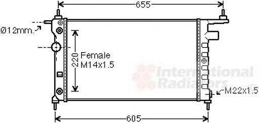 VAN WEZEL 37002184 Радіатор, охолодження двигуна