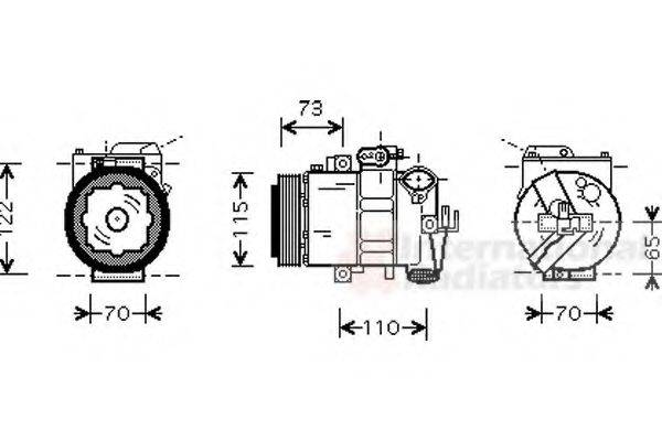 VAN WEZEL 7600K018 Компресор, кондиціонер