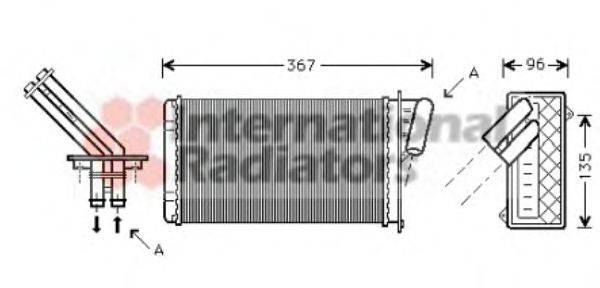 VAN WEZEL 43006203 Теплообмінник, опалення салону