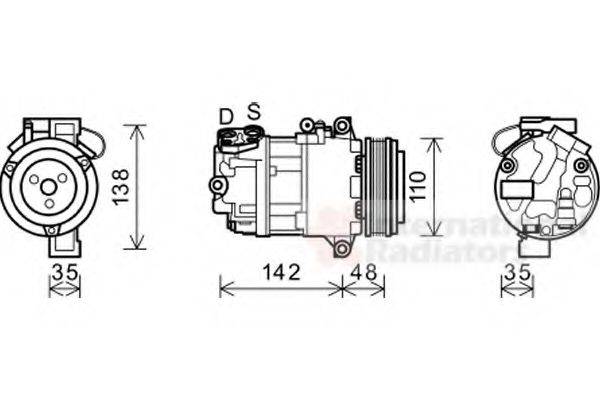 VAN WEZEL 0600K390 Компресор, кондиціонер