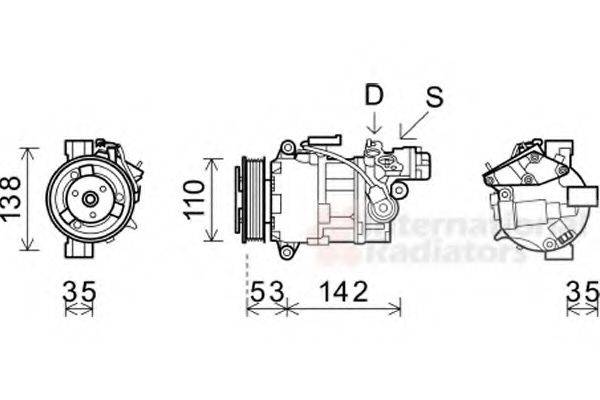 VAN WEZEL 0600K393 Компресор, кондиціонер