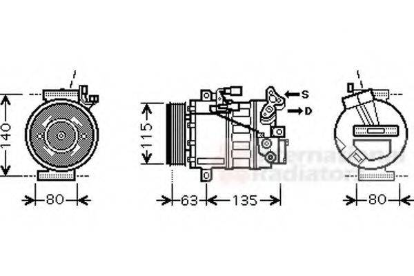 VAN WEZEL 1300K336 Компресор, кондиціонер