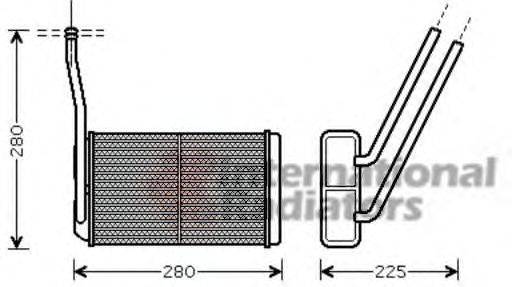 VAN WEZEL 02006195 Теплообмінник, опалення салону