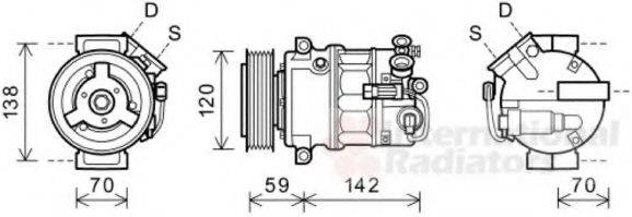 VAN WEZEL 3700K579 Компресор, кондиціонер