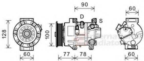 VAN WEZEL 5300K584 Компресор, кондиціонер