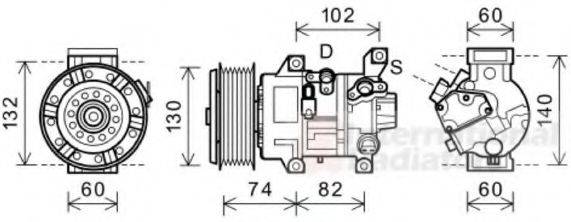 VAN WEZEL 5300K607 Компресор, кондиціонер