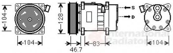 VAN WEZEL 5800K309 Компресор, кондиціонер