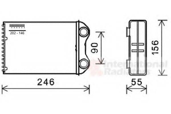 VAN WEZEL 06006426 Теплообмінник, опалення салону