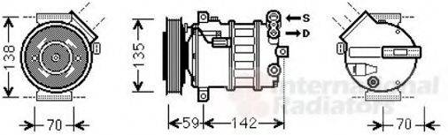 VAN WEZEL 0100K131 Компресор, кондиціонер