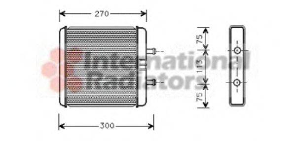 VAN WEZEL 28006048 Теплообмінник, опалення салону