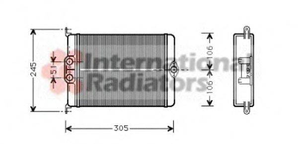 VAN WEZEL 30006239 Теплообмінник, опалення салону