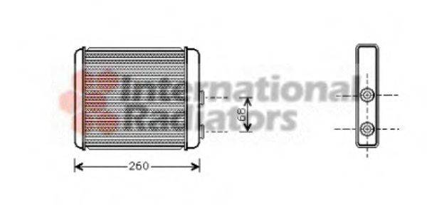 VAN WEZEL 37006260 Теплообмінник, опалення салону